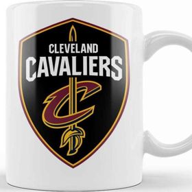 Baskı Dükkanı KB9215 Cleveland Cavaliers Logo Porselen Kupa Bardak