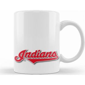 Baskı Dükkanı KB9217 Cleveland Indians Logo Porselen Kupa Bardak