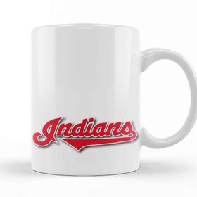 Baskı Dükkanı KB9217 Cleveland Indians Logo Porselen Kupa Bardak