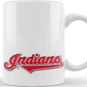 Baskı Dükkanı KB9217 Cleveland Indians Logo Porselen Kupa Bardak