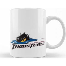 Baskı Dükkanı KB9218 Cleveland Monsters Logo Porselen Kupa Bardak