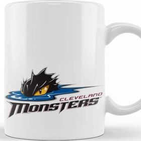 Baskı Dükkanı KB9218 Cleveland Monsters Logo Porselen Kupa Bardak