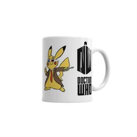 Baskı Dükkanı KB922 Pokemon Go Pikachu Raichu Doctor Who Porselen Kupa Bardak