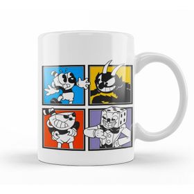Baskı Dükkanı KB9237 Cuphead Characters Porselen Kupa Bardak