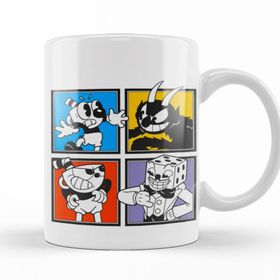 Baskı Dükkanı KB9237 Cuphead Characters Porselen Kupa Bardak