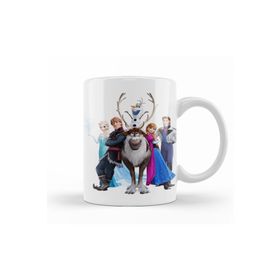 Baskı Dükkanı KB9246 Disney Frozen Elsa Kristoff Olaf Anna Porselen Kupa Bardak