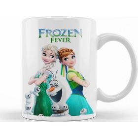 Baskı Dükkanı KB9251 Elsa Anna Frozen Fever Olaf Porselen Kupa Bardak
