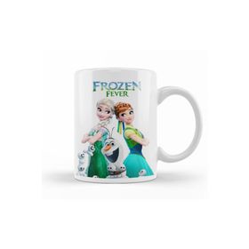 Baskı Dükkanı KB9251 Elsa Anna Frozen Fever Olaf Porselen Kupa Bardak