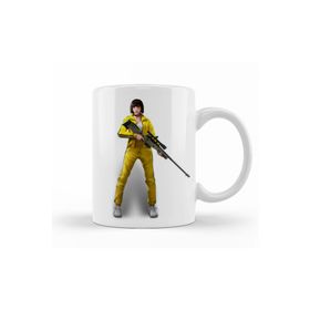 Baskı Dükkanı KB9272 Female Battlegrounds Playerunknowns Battlegrounds Garena Pubg Porselen Kupa Bardak