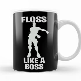 Baskı Dükkanı KB9278 Floss Lıke A Boss Porselen Kupa Bardak