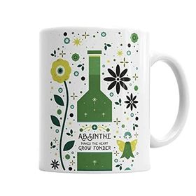 Baskı Dükkanı KB93 Absinthe Yeşil Peri Porselen Kupa Bardak