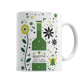 Baskı Dükkanı KB93 Absinthe Yeşil Peri Porselen Kupa Bardak