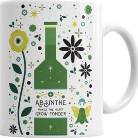Baskı Dükkanı KB93 Absinthe Yeşil Peri Porselen Kupa Bardak