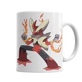 Baskı Dükkanı KB930 Pokemon Go Pikachu Blaziken Porselen Kupa Bardak