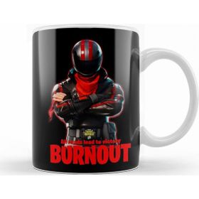 Baskı Dükkanı KB9337 Fortnite Burnout Porselen Kupa Bardak