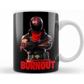 Baskı Dükkanı KB9337 Fortnite Burnout Porselen Kupa Bardak