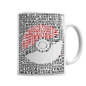 Baskı Dükkanı KB935 Pokeball Poketop Pokemon Go Pikachu Porselen Kupa Bardak