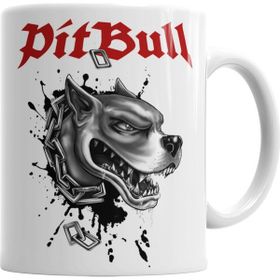 Baskı Dükkanı KB940 Pitbull Köpekleri Sevenlerin Pitbull Aşkı Porselen Kupa Bardak