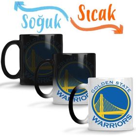 Baskı Dükkanı KB9418 Golden State Warriors Logo Porselen Kupa Bardak