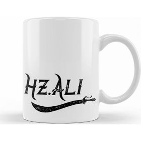Baskı Dükkanı KB9459 Hz Ali Alevi Zülfikar Porselen Kupa Bardak