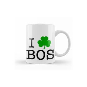 Baskı Dükkanı KB9464 I Clover Boston Porselen Kupa Bardak
