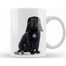 Baskı Dükkanı KB9492 Kedi Star Wars Cat Vader Porselen Kupa Bardak