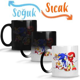 Baskı Dükkanı KB9511 Knuckles Sonic Chaos Porselen Kupa Bardak