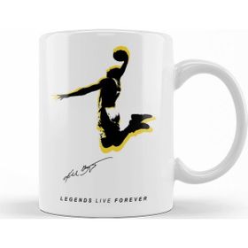 Baskı Dükkanı KB9517 Kobe Bryant Legend Live Forever Porselen Kupa Bardak