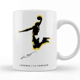 Baskı Dükkanı KB9517 Kobe Bryant Legend Live Forever Porselen Kupa Bardak