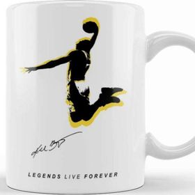 Baskı Dükkanı KB9517 Kobe Bryant Legend Live Forever Porselen Kupa Bardak