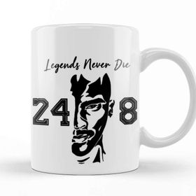 Baskı Dükkanı KB9518 Kobe Bryant Legend Never Die Porselen Kupa Bardak