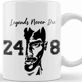 Baskı Dükkanı KB9518 Kobe Bryant Legend Never Die Porselen Kupa Bardak