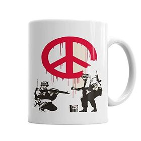 Baskı Dükkanı KB952 Peace Soldiers Porselen Kupa Bardak