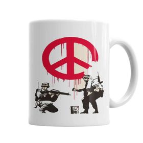 Baskı Dükkanı KB952 Peace Soldiers Porselen Kupa Bardak