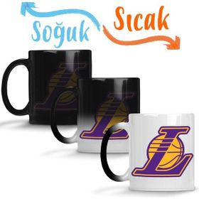Baskı Dükkanı KB9523 Lakers Porselen Kupa Bardak