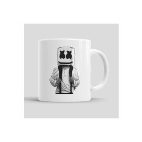 Baskı Dükkanı KB9553 Marshmello Porselen Kupa Bardak