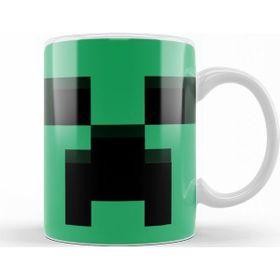 Baskı Dükkanı KB9587 Minecraft Creeper Porselen Kupa Bardak
