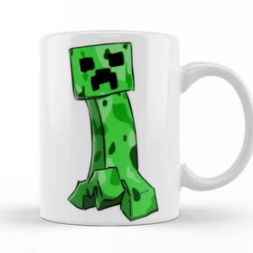 Baskı Dükkanı KB9587 Minecraft Creeper Porselen Kupa Bardak