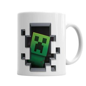 Baskı Dükkanı KB9587 Minecraft Creeper Porselen Kupa Bardak