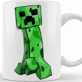 Baskı Dükkanı KB9587 Minecraft Creeper Porselen Kupa Bardak