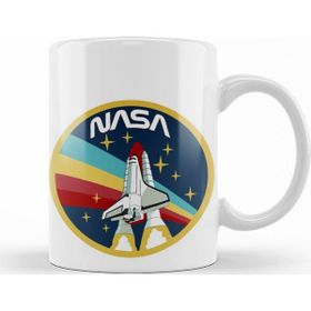 Baskı Dükkanı KB9605 Nasa Rocket Logo Porselen Kupa Bardak