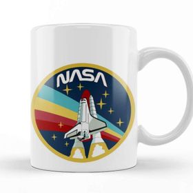 Baskı Dükkanı KB9605 Nasa Rocket Logo Porselen Kupa Bardak