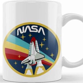 Baskı Dükkanı KB9605 Nasa Rocket Logo Porselen Kupa Bardak