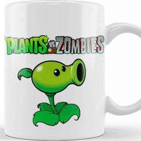 Baskı Dükkanı KB9637 Peashooter Plants Ve Zombies Porselen Kupa Bardak