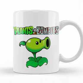 Baskı Dükkanı KB9638 Peashooter Plants Ve Zombies Porselen Kupa Bardak