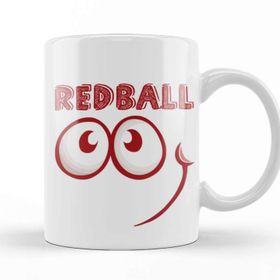 Baskı Dükkanı KB9703 Red Ball 4 Smile Long Sleeve Porselen Kupa Bardak