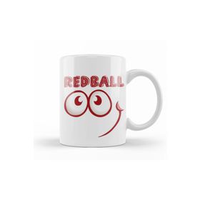 Baskı Dükkanı KB9704 Red Ball 4 Smile Long Sleeve Porselen Kupa Bardak