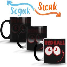 Baskı Dükkanı KB9704 Red Ball 4 Smile Long Sleeve Porselen Kupa Bardak