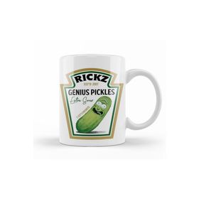 Baskı Dükkanı KB9712 Rickz Genius Pickles Heinz Rick And Morty Porselen Kupa Bardak