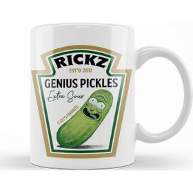 Baskı Dükkanı KB9712 Rickz Genius Pickles Heinz Rick And Morty Porselen Kupa Bardak